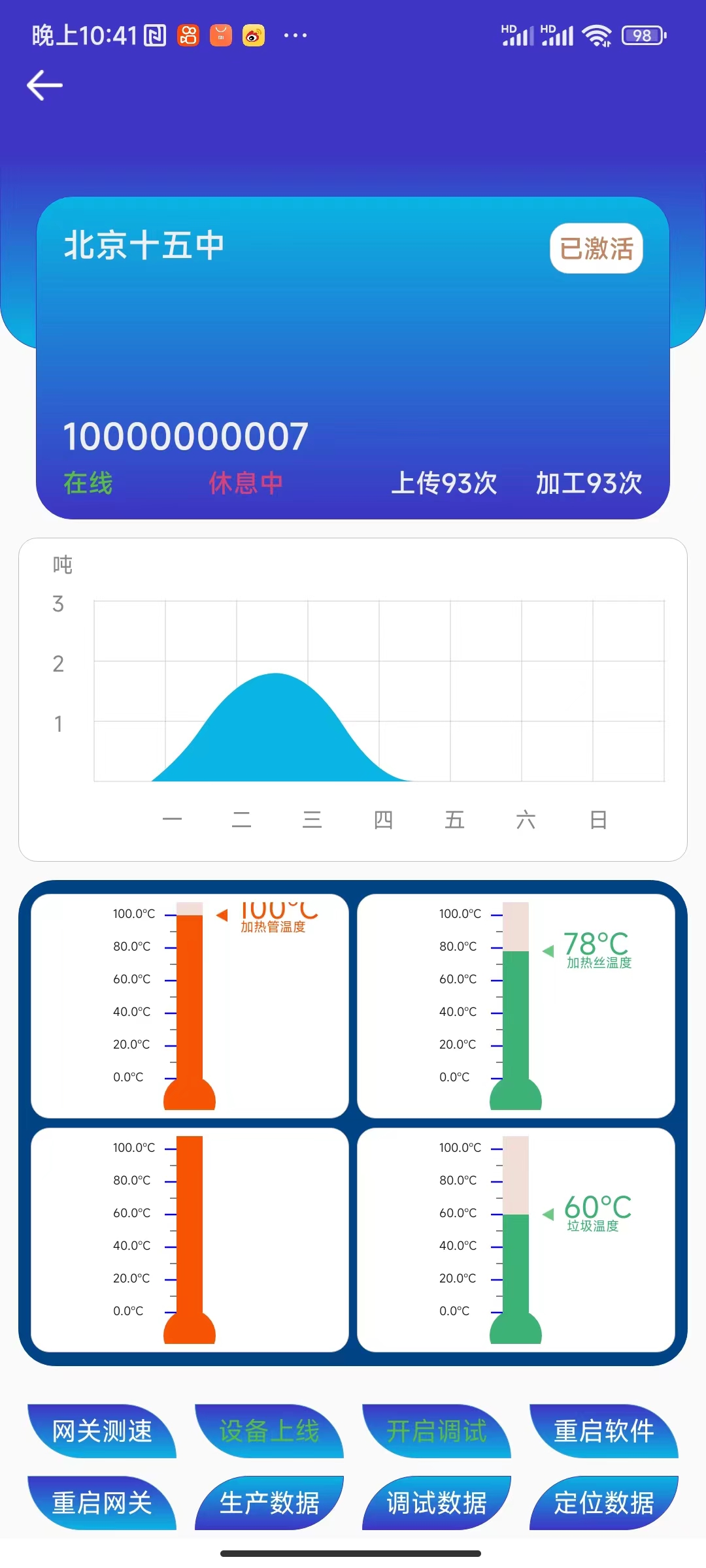 廚房垃圾餐廳垃圾處理設(shè)備5G信息采集管理平臺之運維APP